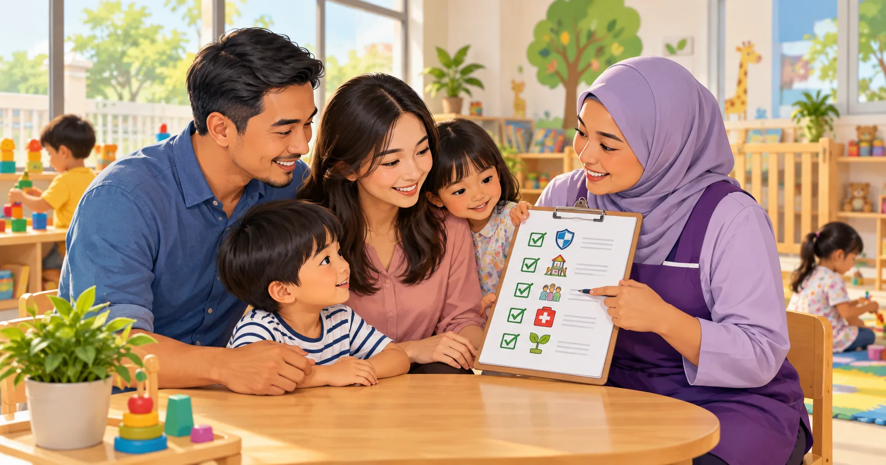 ibu bapa menilai keselamatan taska Malaysia